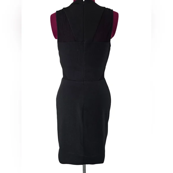 Express Black Mesh Panel Mini Dress - Picture 3 of 8